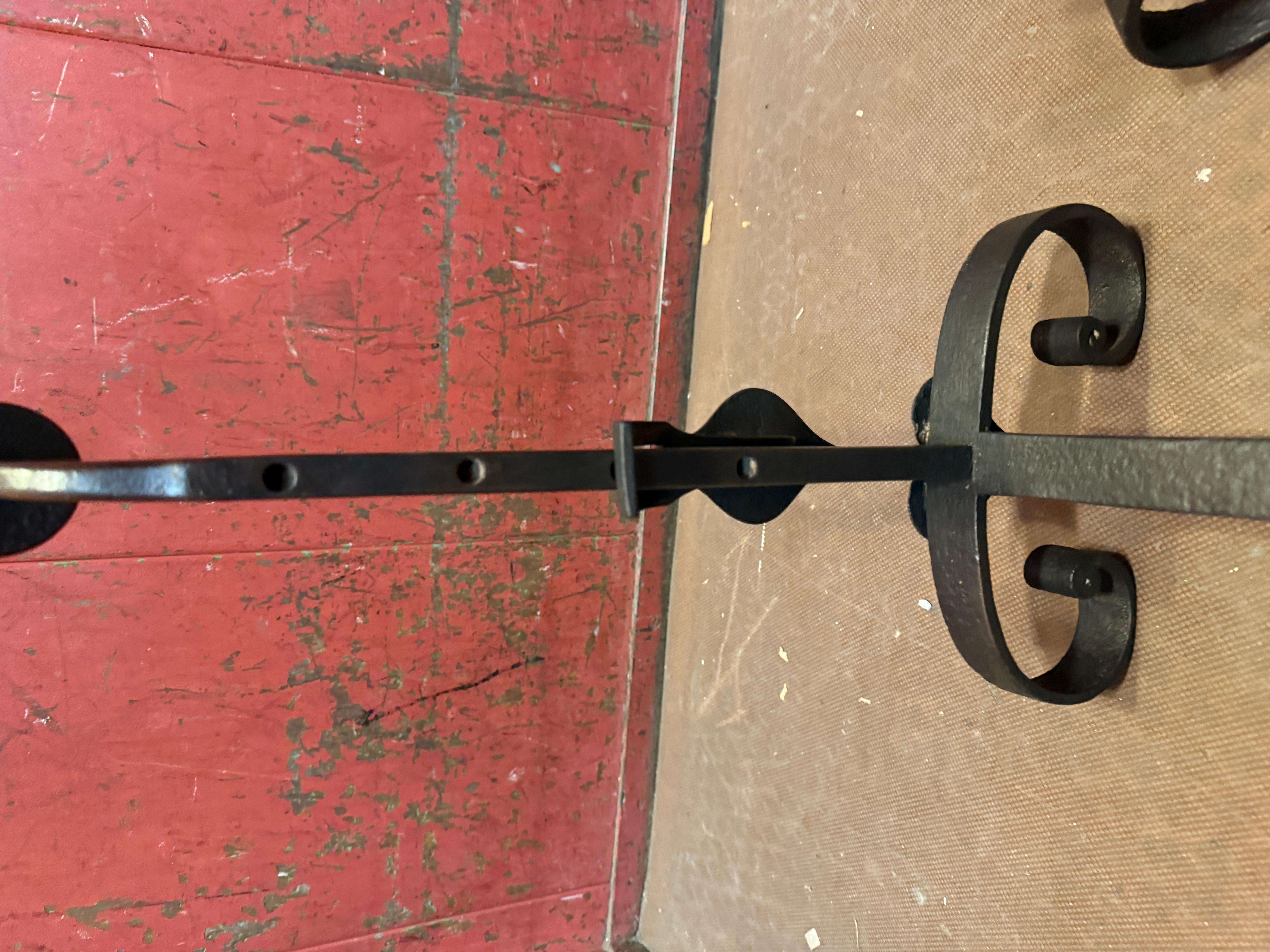 Andirons in Wrought iron the heart 