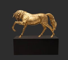 Andje Pietrzyk - Monumental  golden bronze horse