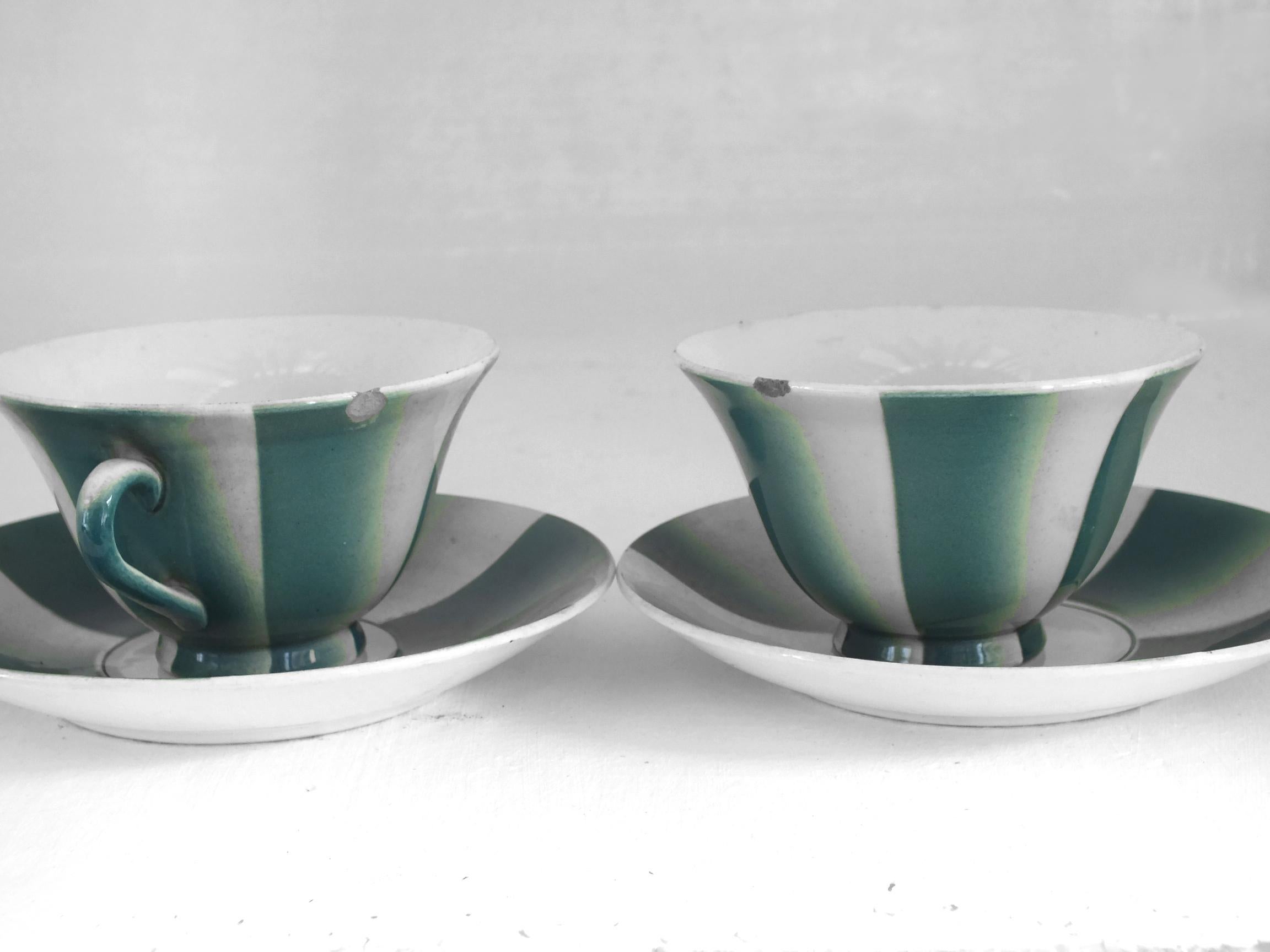Guido Andlovitz diseño para Lavenia Italia/Laveno juego de cuatro tazas con platos en venta 4