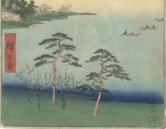Ando Hiroshige, Lake Suwa, Mount Fuji, Landscape, Japanese Woodblock Print, Edo