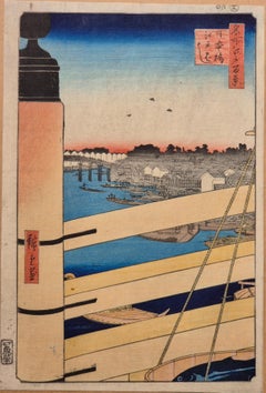 Hiroshige (1797-1858) - Nihonbashi Bridge and Edobashi Bridge