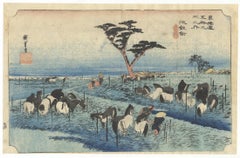 Hiroshige, Original Japanese Woodblock Print, Tokaido, Ukiyo-e, 19th Century Art