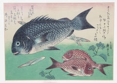 Kurodai & Kodai Fish with Bamboo Shoots and Berries, from the series Uozukushi