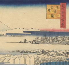Hiroshige, Mount Fuji, Nihonbashi, Japanese Woodblock Print, Landscape, Ukiyo-e