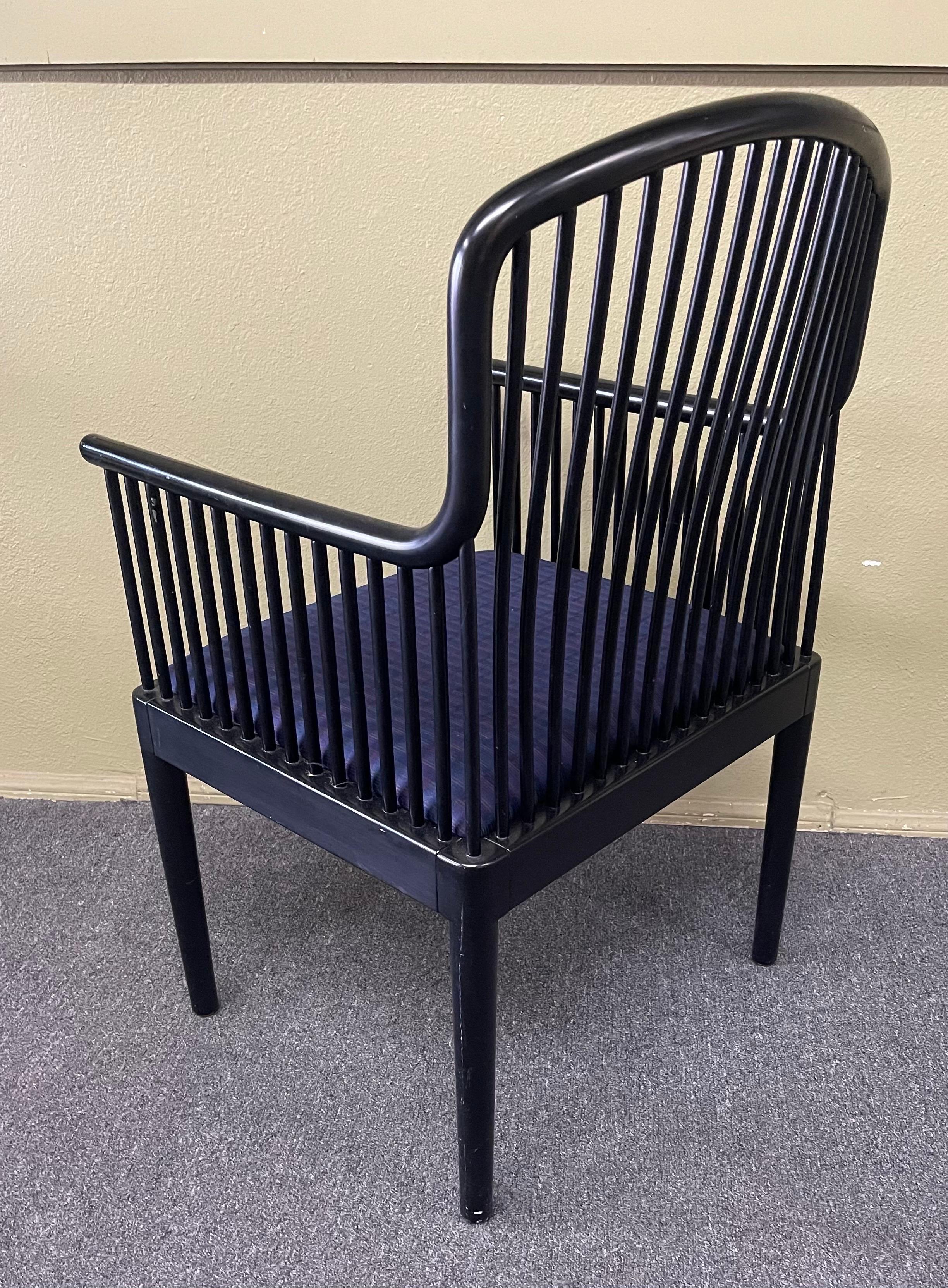 20th Century Andover Arm Chair in Black Laquer by Davis Allen for Stendig
