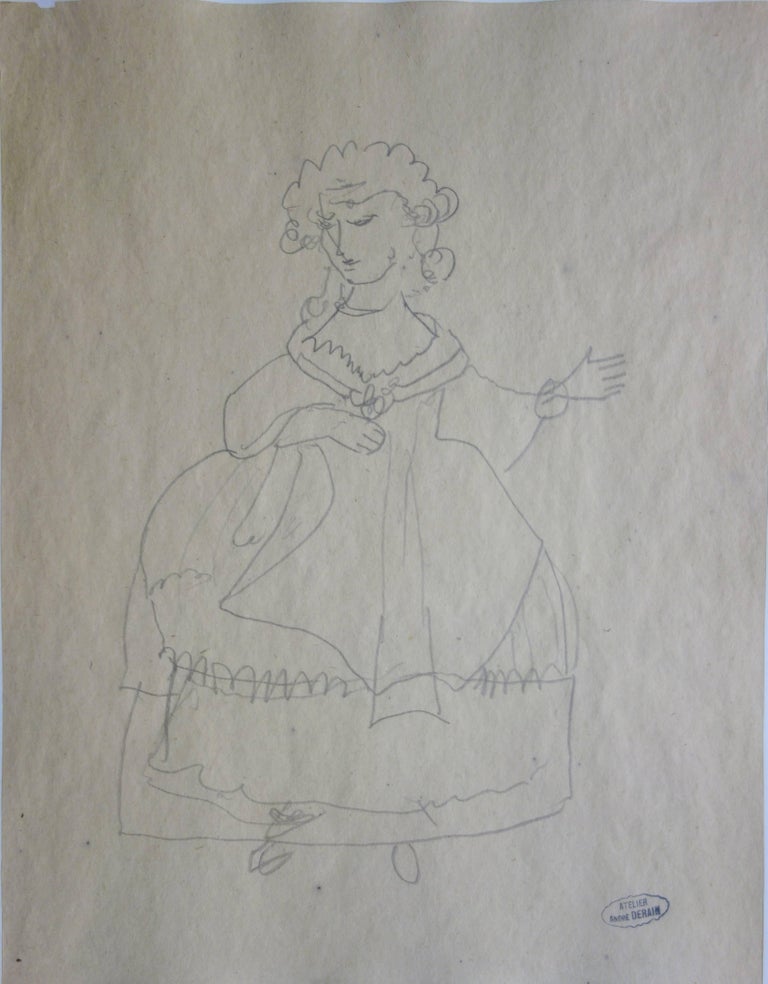 André Derain - Opera singer - Original signed drawing at 1stDibs