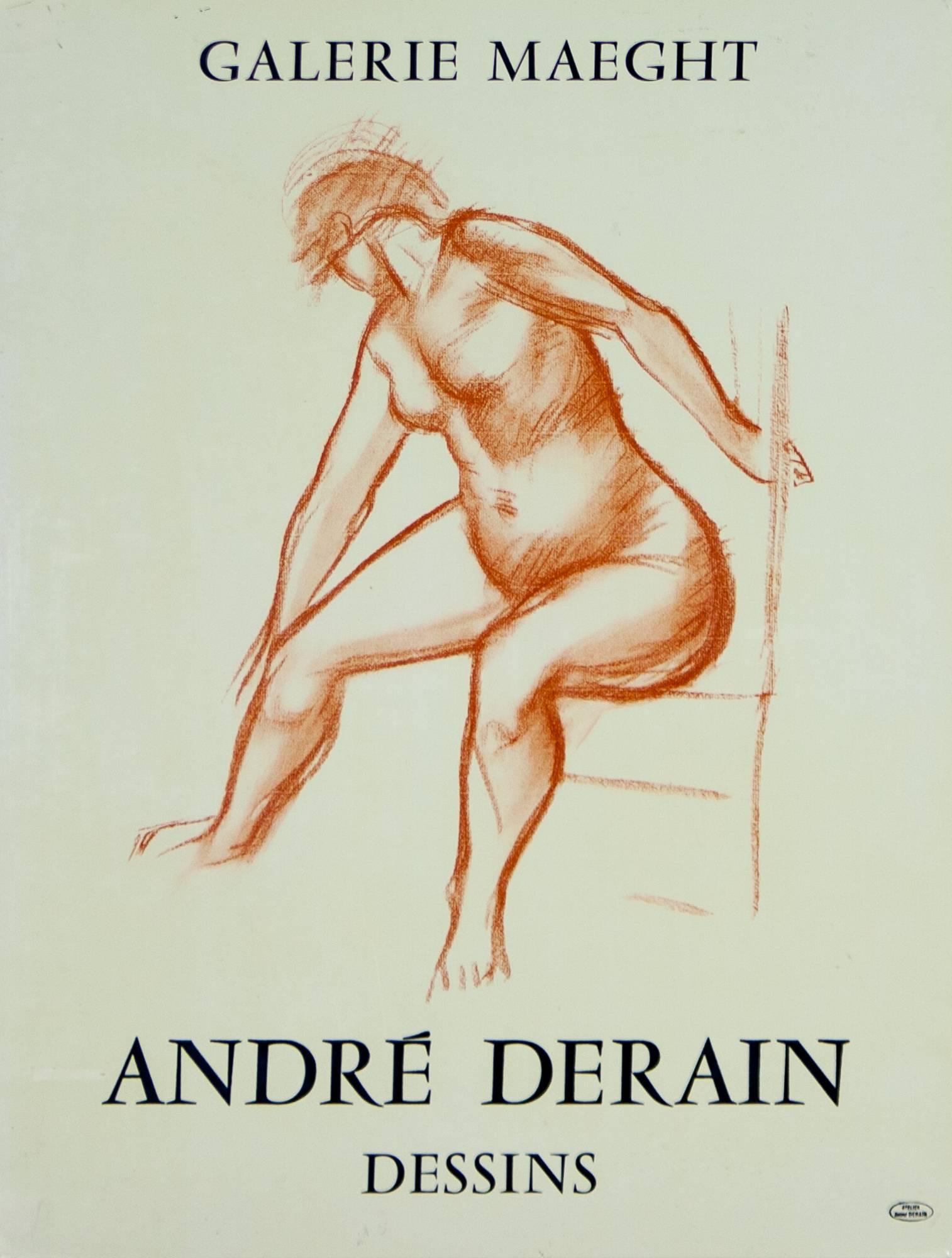 Nude Print de André Derain - Andre Derain Dessins Galerie Maeght