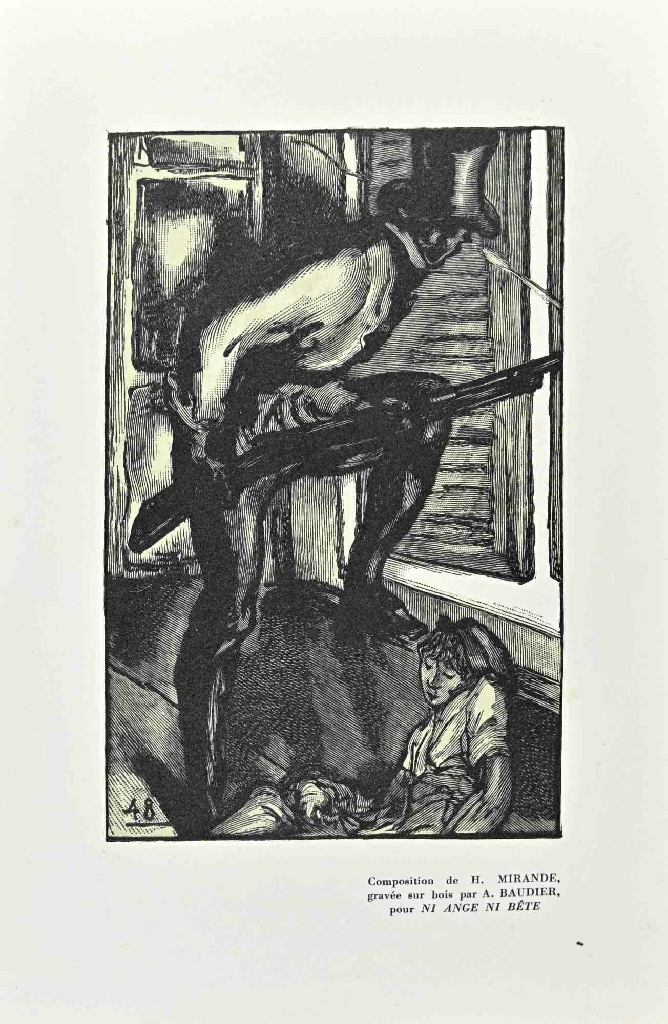 Rebellion is an original woodcut print on ivory-colored paper realized by Andre Baudier in the 1930s.

On the lower right description in French.

Very good conditions.
