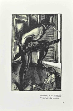 Rebellion - Original-Holzschnitt von André Baudier - 1930er Jahre
