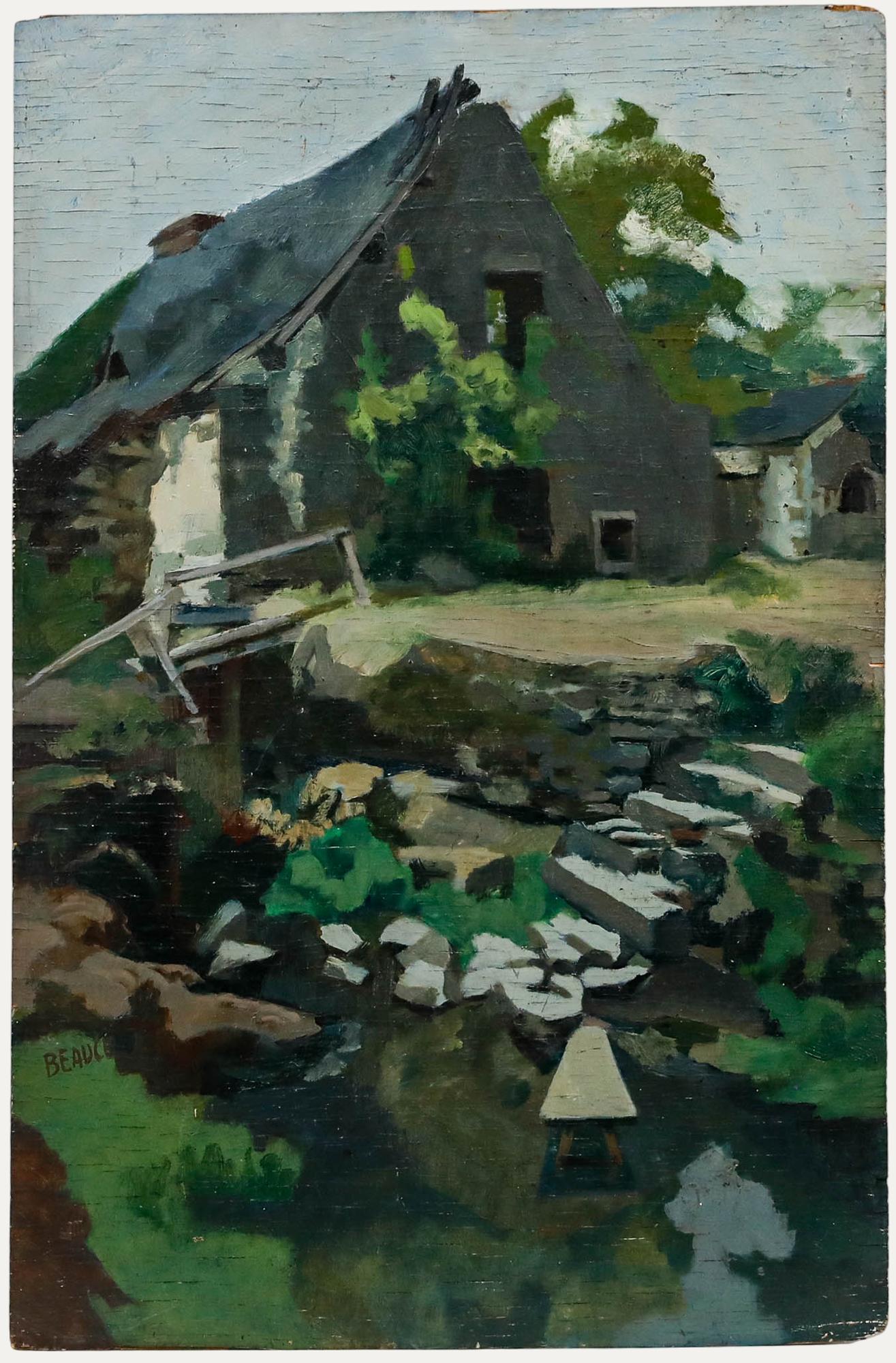 Andre Beauce (1911-1974) - Olio del 1934, Veduta di una fattoria