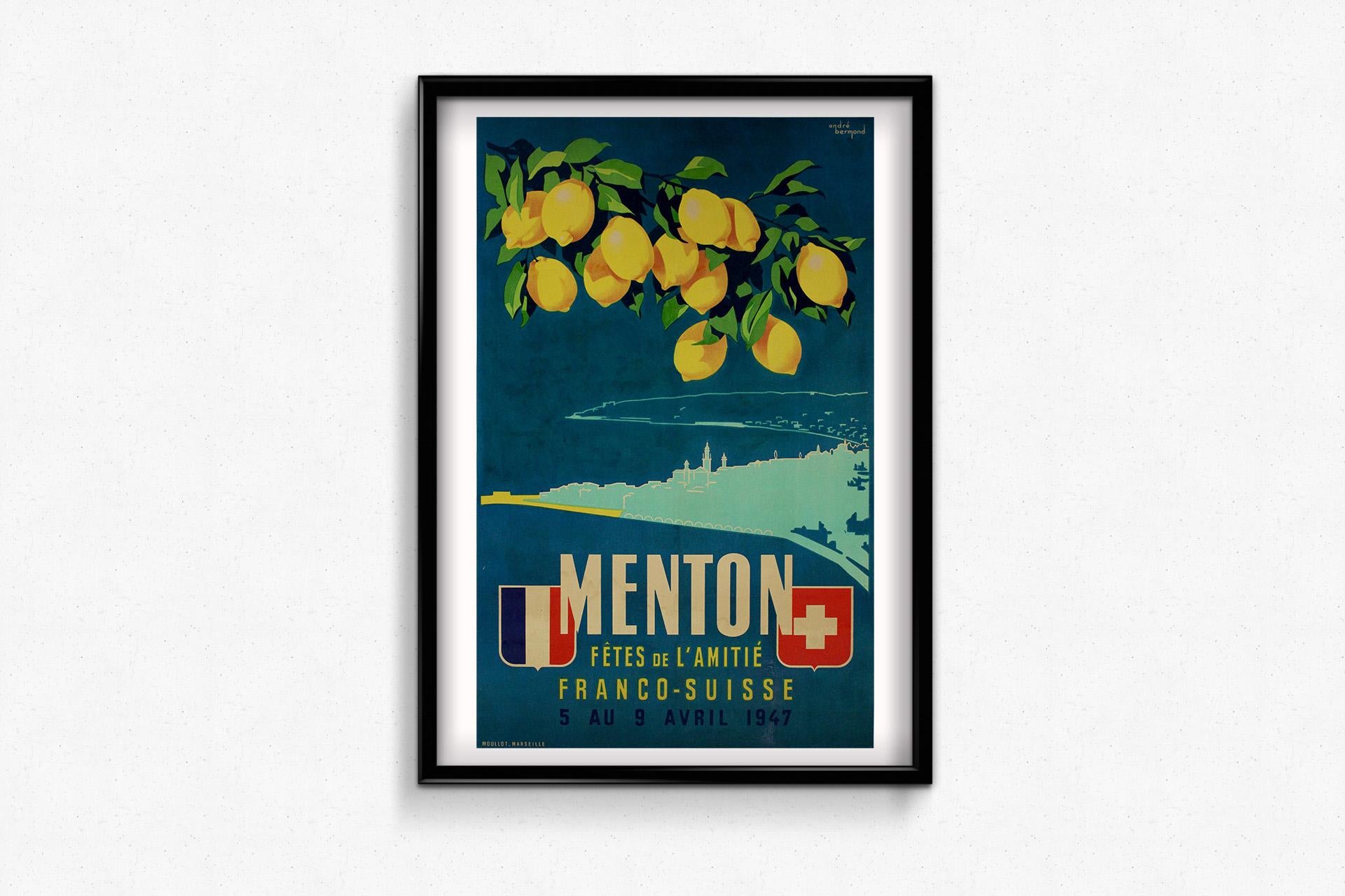 The 1947 original poster designed by André Bermond for the 
