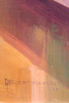 Large Canadian 20thC Oil Painting Still Life Of Irises Flowers - French Painter