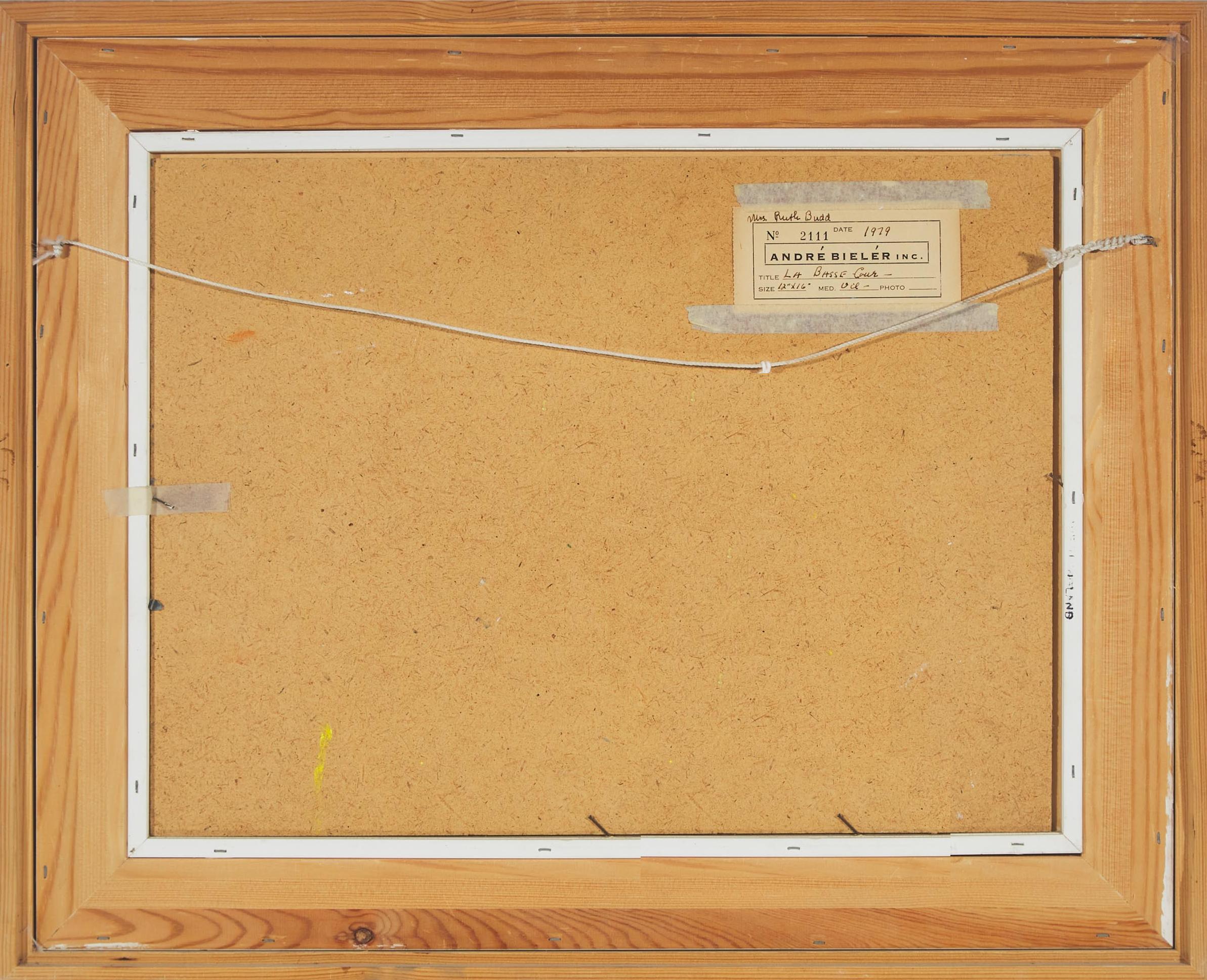 André Biéler, Canadian, 1896-1989
Oil on board, 1979
12 x 16 in
signed; titled, dated, and artist’s inventory number “2111” on artist’s label on the reverse.