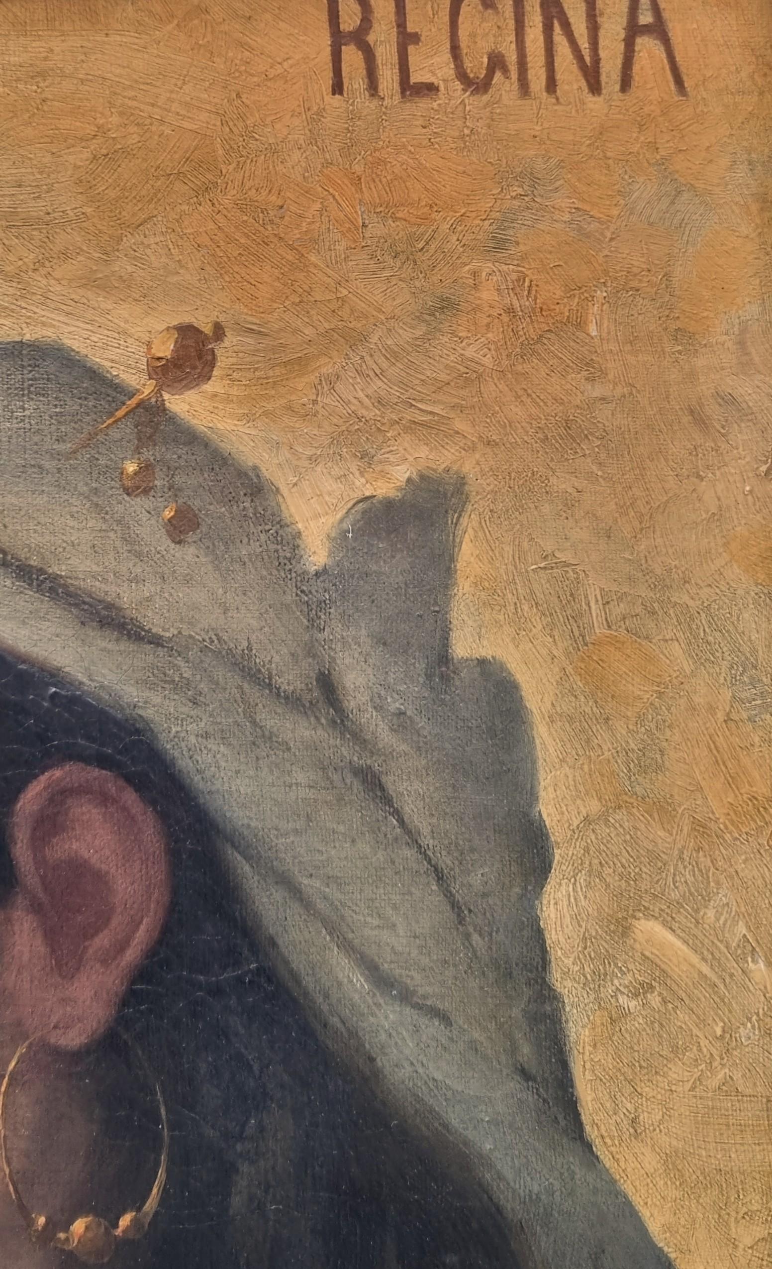 André COLLIN
Spa, 1862 - Brüssel, 1930
Porträt einer jungen italienischen Frau
Öl auf Leinwand 57,5 x 41 cm (64 x 47,5 cm mit Rahmen)
Signiert unten rechts 