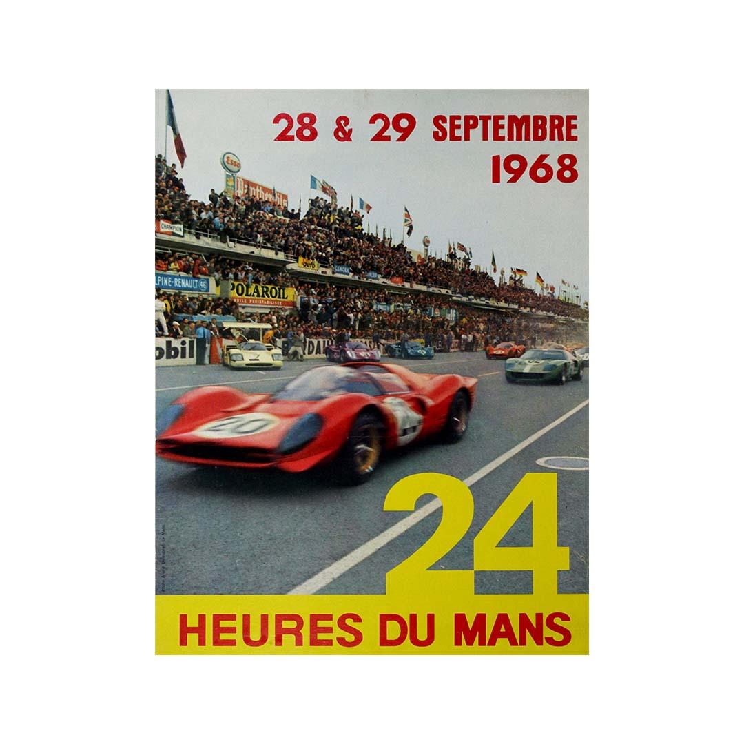 Originalplakat für das „24 Heures du Mans“ aus dem Jahr 1968 – Sports im Angebot 2