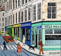 Le Beffroi de Douai - Mid 20th Century French Naif City Landscape Oil Painting