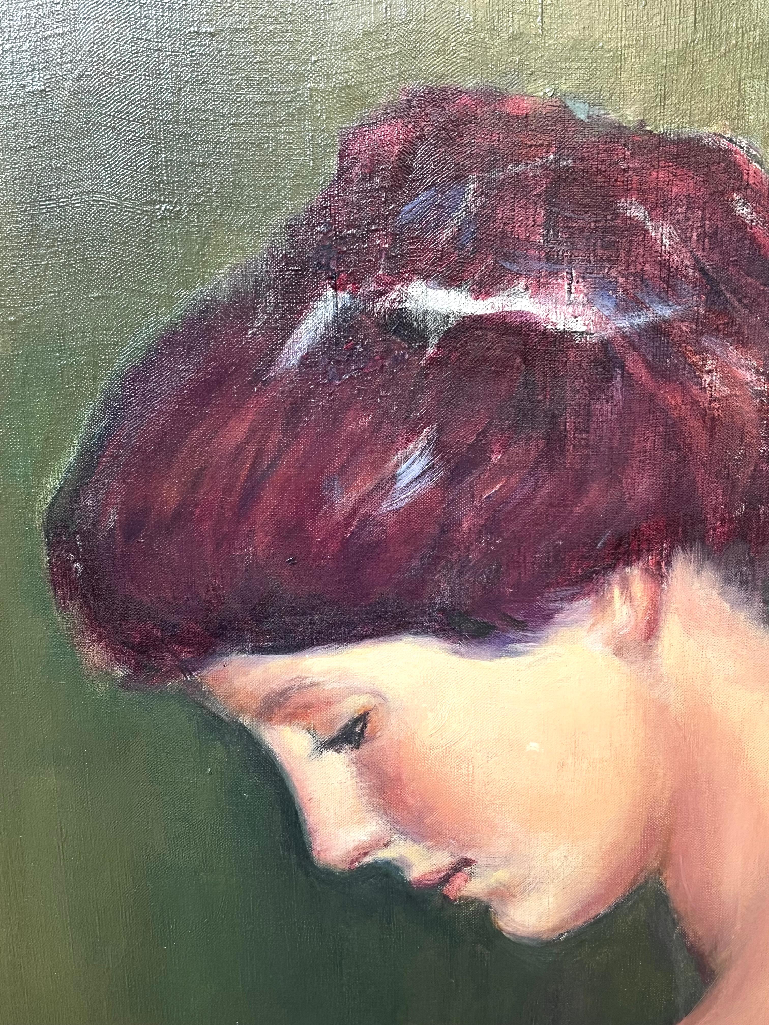 Retrato de una joven
de André Félix ROBERTY (1877-1963)
óleo sobre lienzo, enmarcado
Firma estampada con la marca del taller del artista
enmarcado: 35 x 31 pulgadas
lienzo: 26 x 21 pulgadas
Procedencia: colección privada, Cannes, sur de