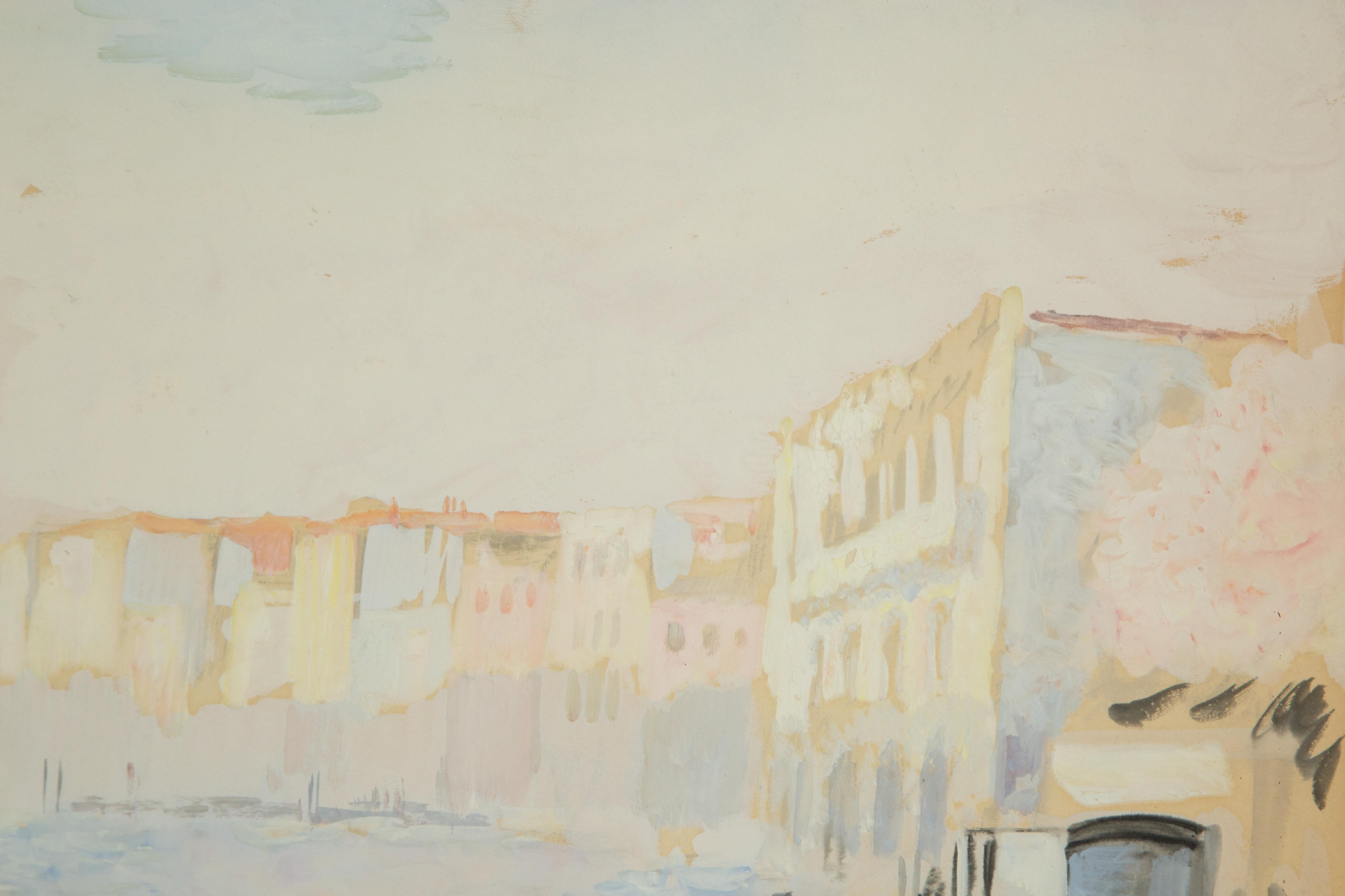 Andre Girard (1901 - 1968) New York / Frankreich Aquarell „Venice Impression“ im Angebot 2