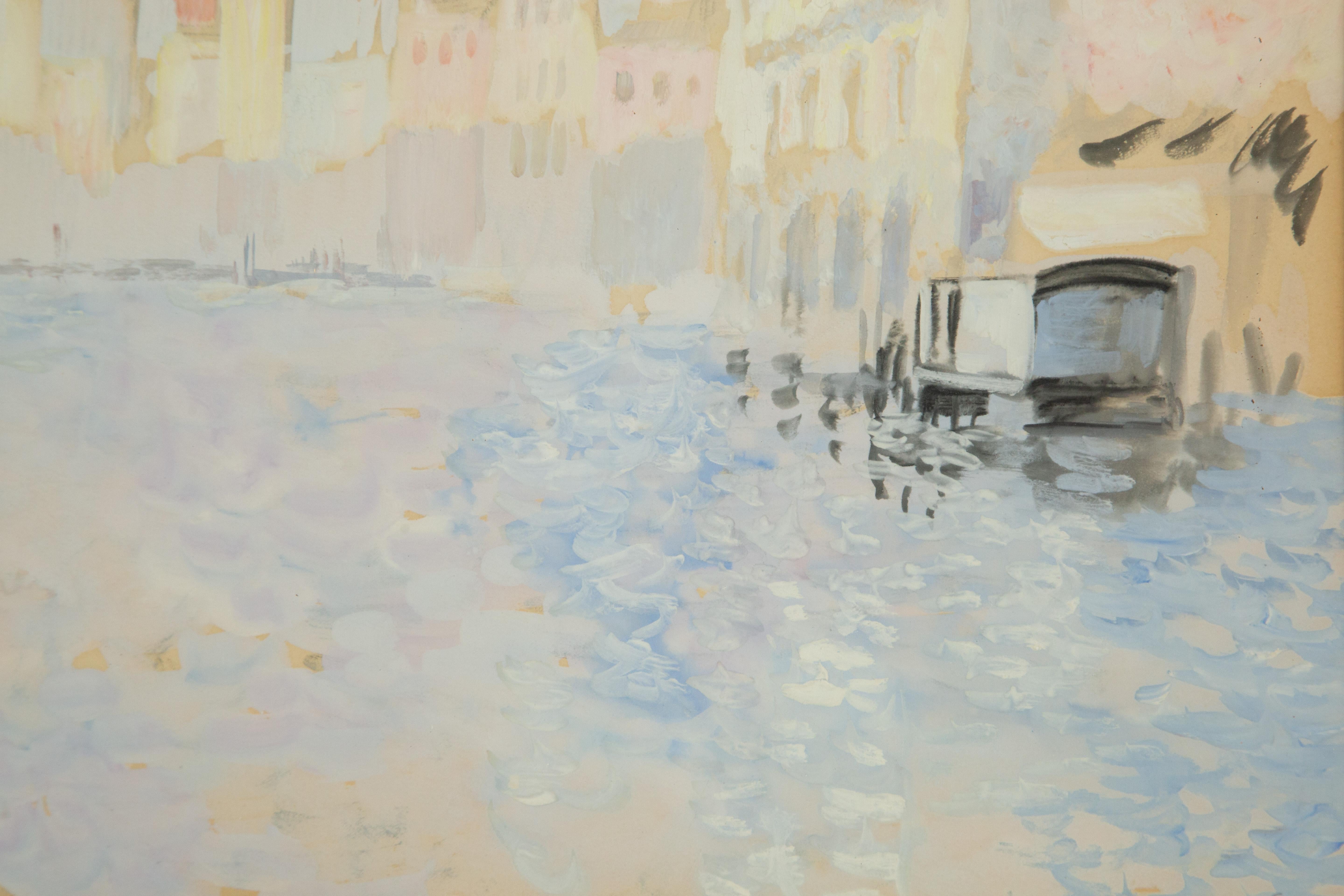 Andre Girard (1901 - 1968) New York / Frankreich Aquarell „Venice Impression“ im Angebot 3