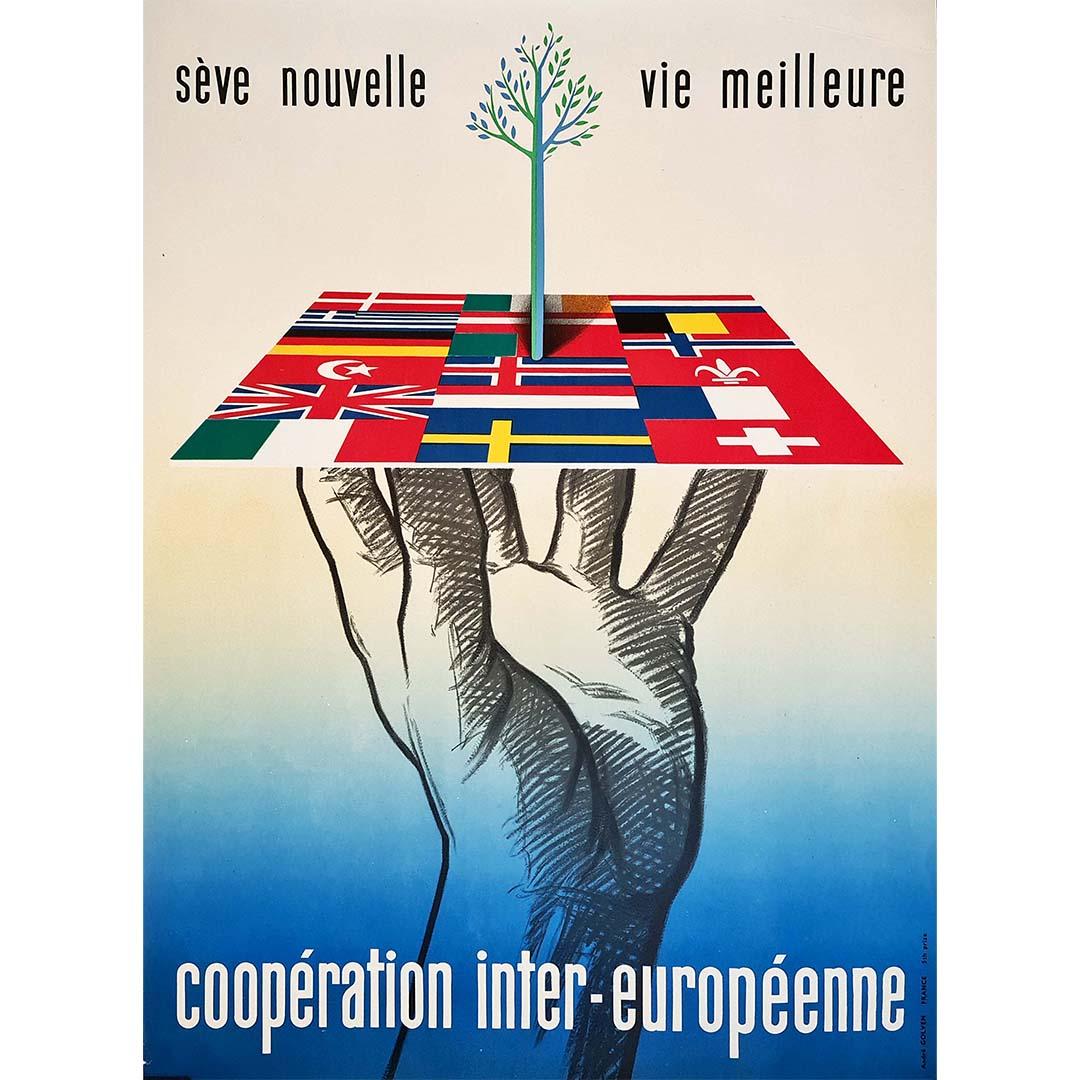WWII Original poster by André Golven for the ERP : European Recovery Program For Sale 1