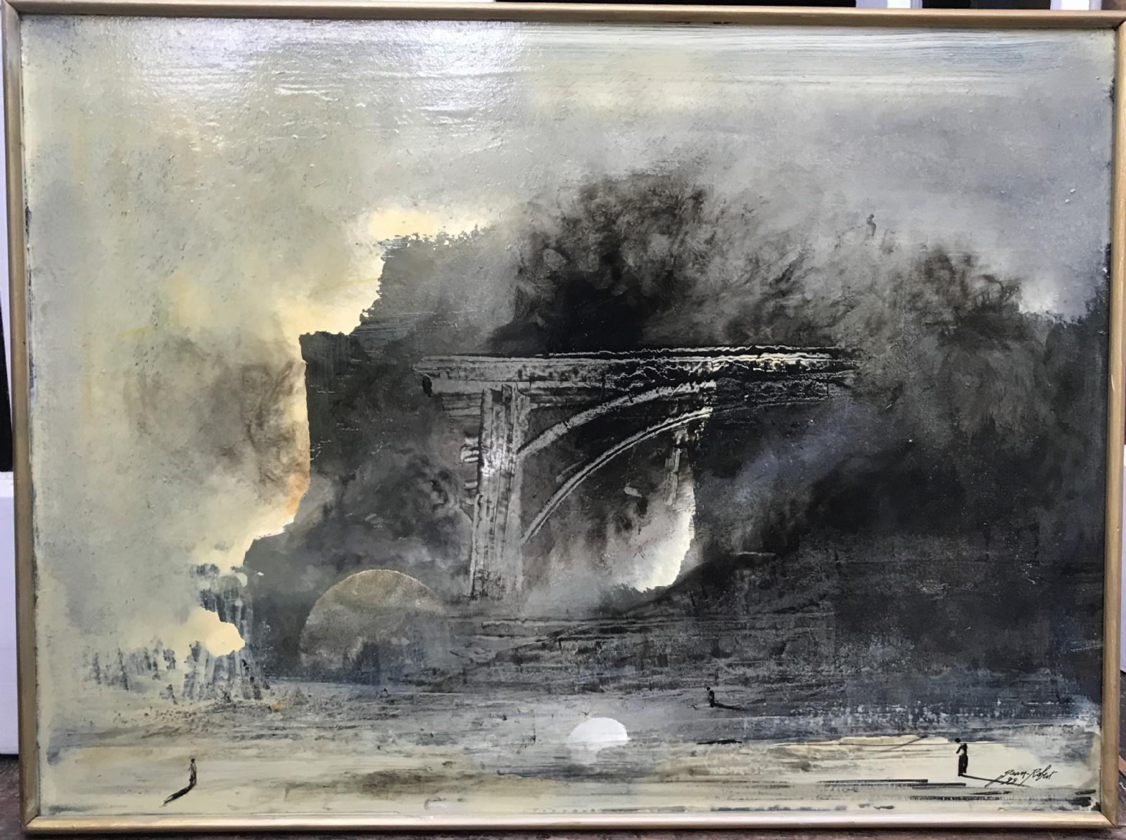 Landscape Painting de André Jean-Robert - muerte de un poeta