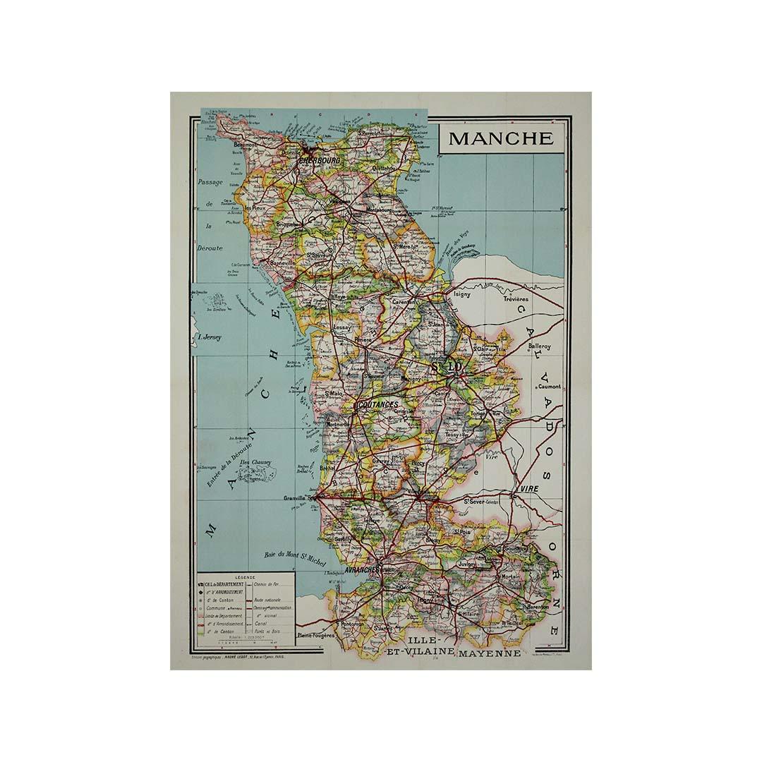 Mapa ilustrado original de André Lesot para la 
