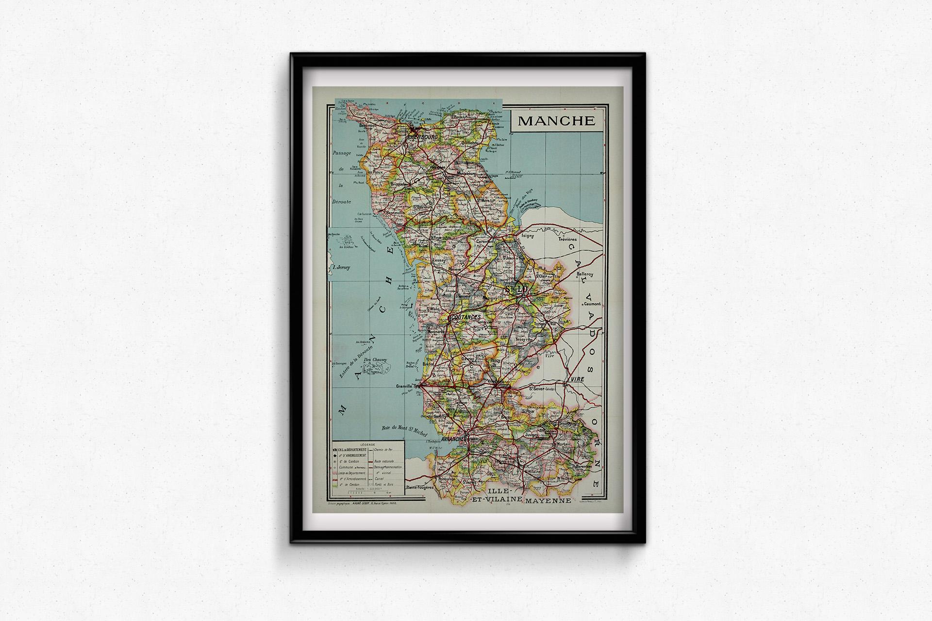 Mapa ilustrado original de André Lesot para la 