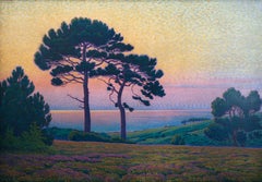 Andre MORISSET Seaside at Sunset, Öl auf Leinwand, 1931