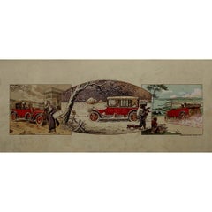 1912 Originalplakat von André Nevil Torpedowagen