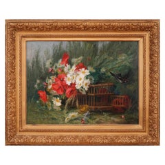 Antique Free Bird and Flowers