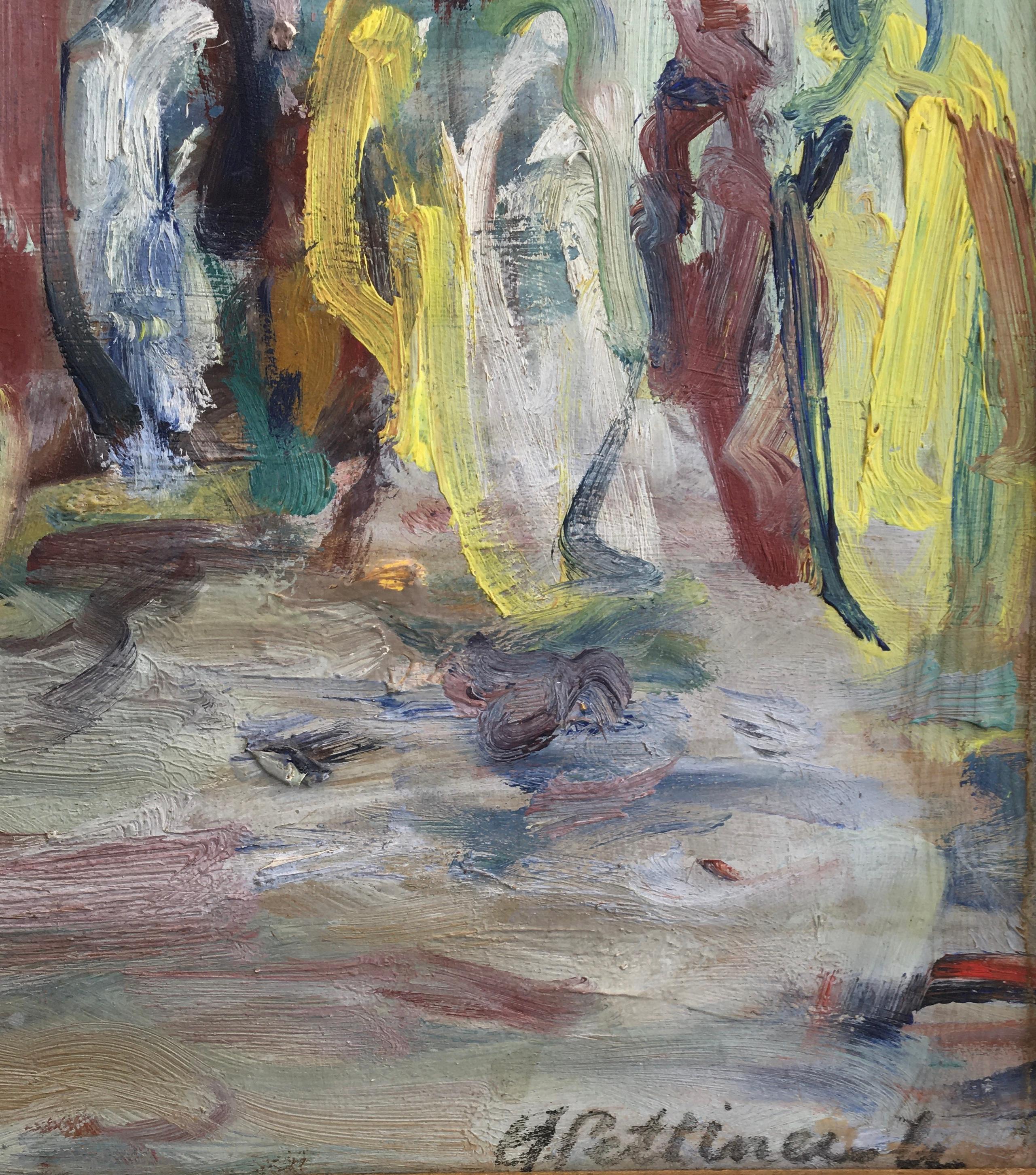 Figure di fronte alla moschea - Painting Impressionismo di André Pettinerolli