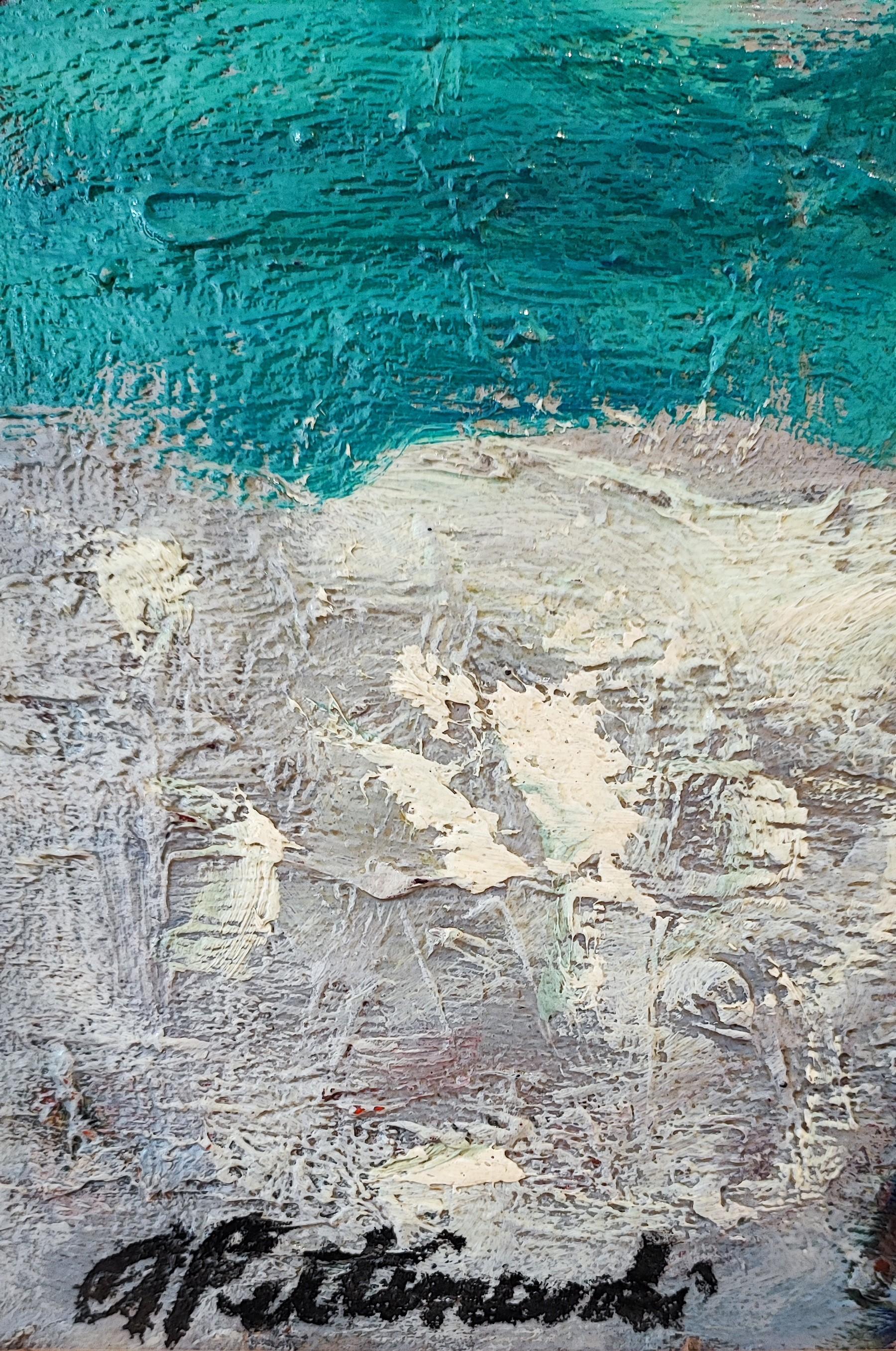 Gondola nella laguna di Venezia - Painting Impressionismo di André Pettinerolli