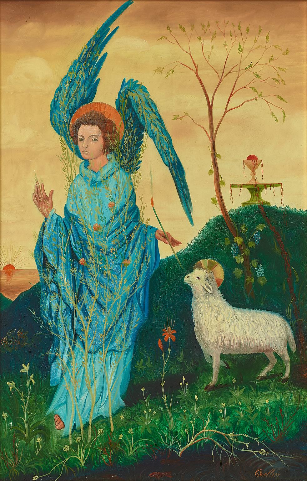 La Nativité et les Quatres Saisons .Ramatuelle . - Painting di André Quellier