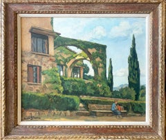 Une villa près de Saint Tropez, sud de la Côte d'Azur, architecture avec personnages