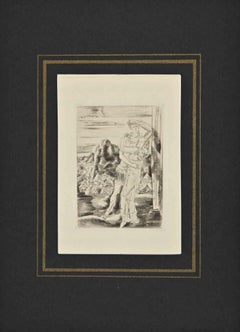 Lovers - Etching by A. Suares - 1926
