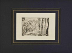 Lovers - Etching by A. Suares - 1926
