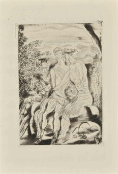 Lovers - Etching by A. Suares - 1926