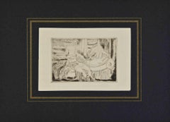 Lovers - Etching by André Suares - 1926