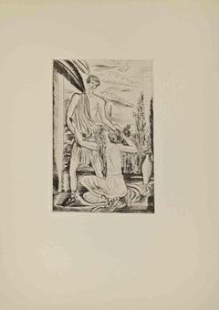Lovers - Etching by André Suares - 1926