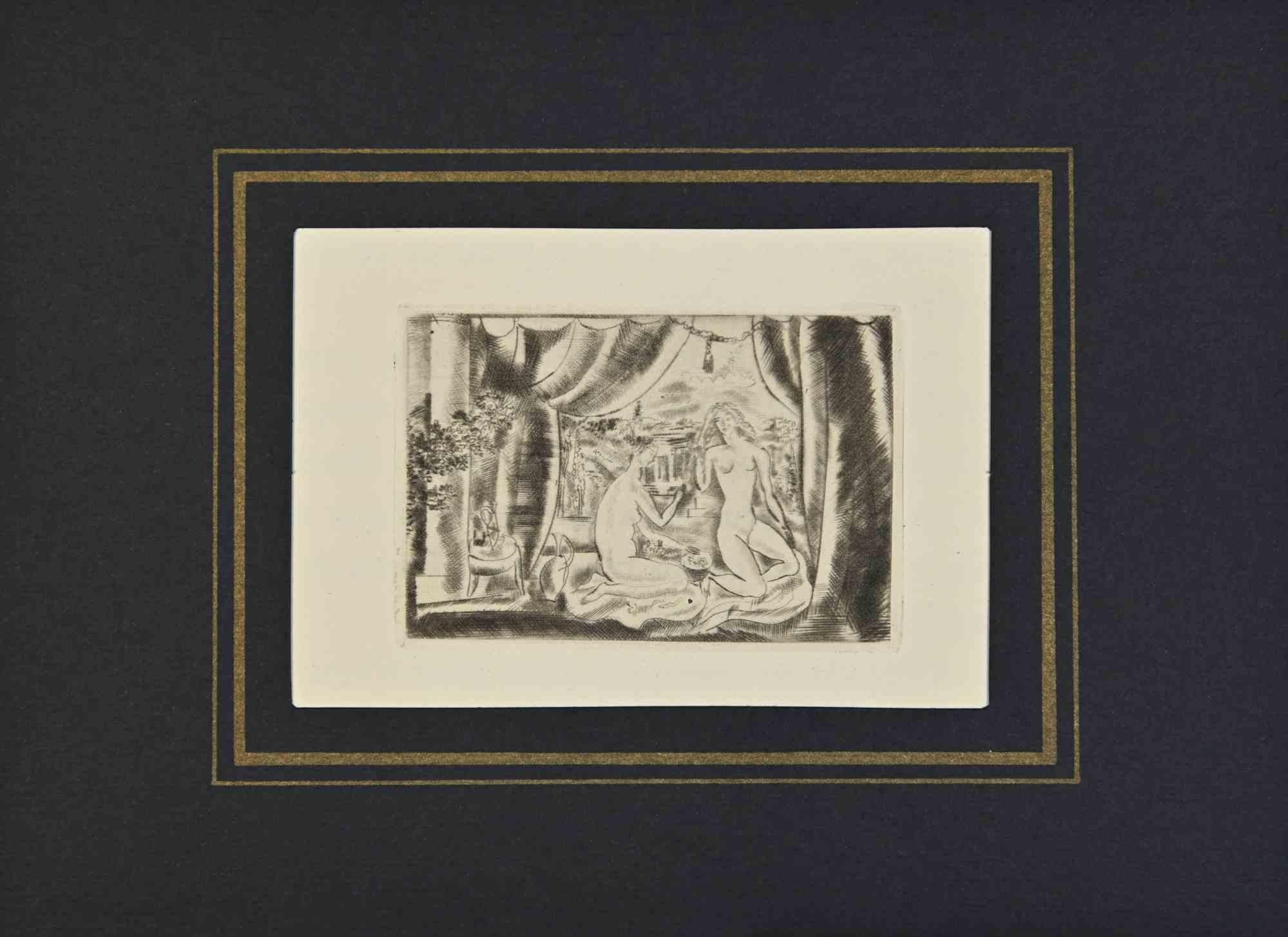 Aktfotografie – Radierung von A. Suares – 1926