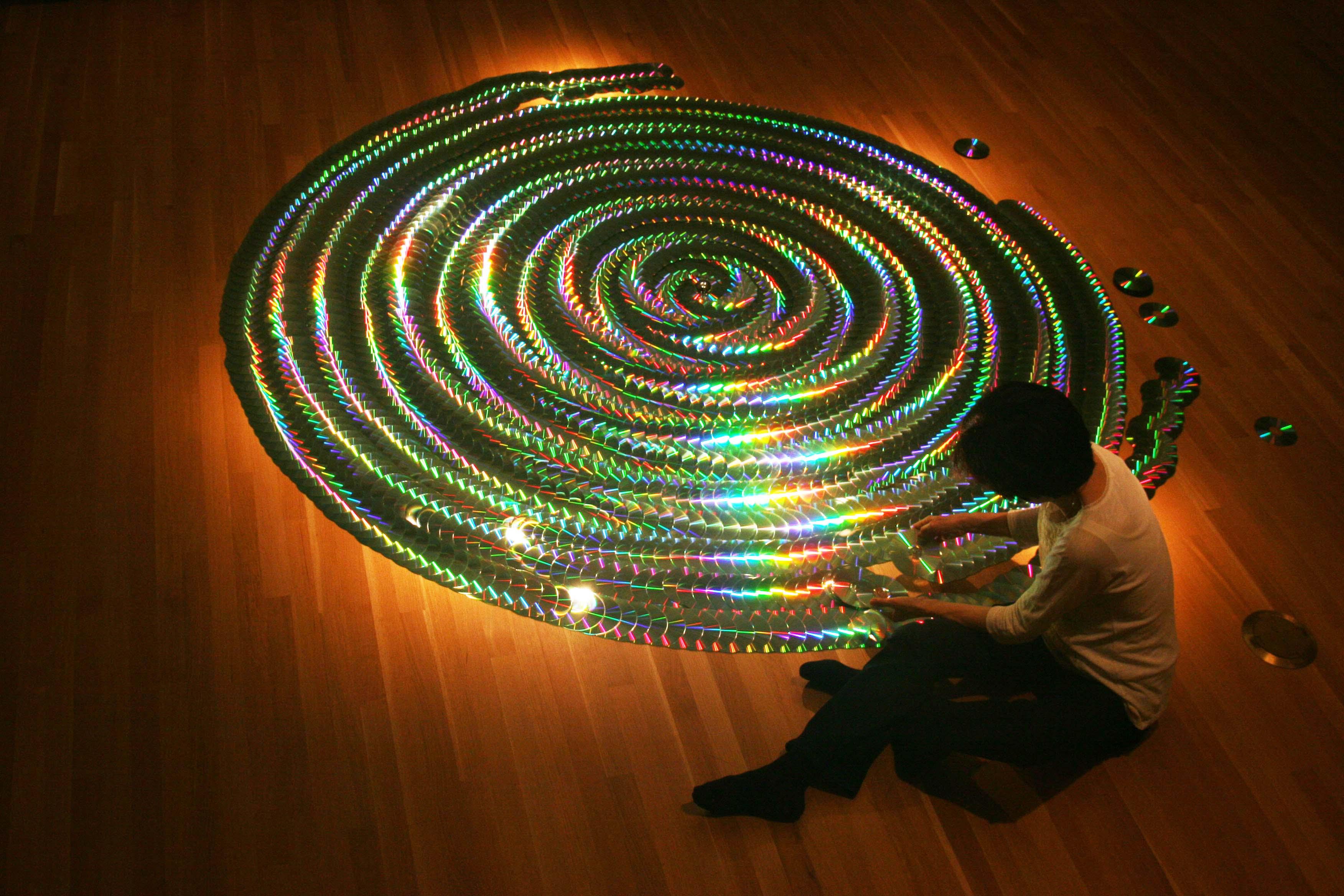 Andra Samelson, Pemarom, 2013-2022, 1300 + cds, Edition of 5, Abstract Sculpture For Sale 9