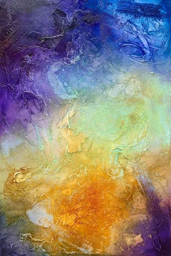 Abyssal Blue, Mixed Media on Canvas