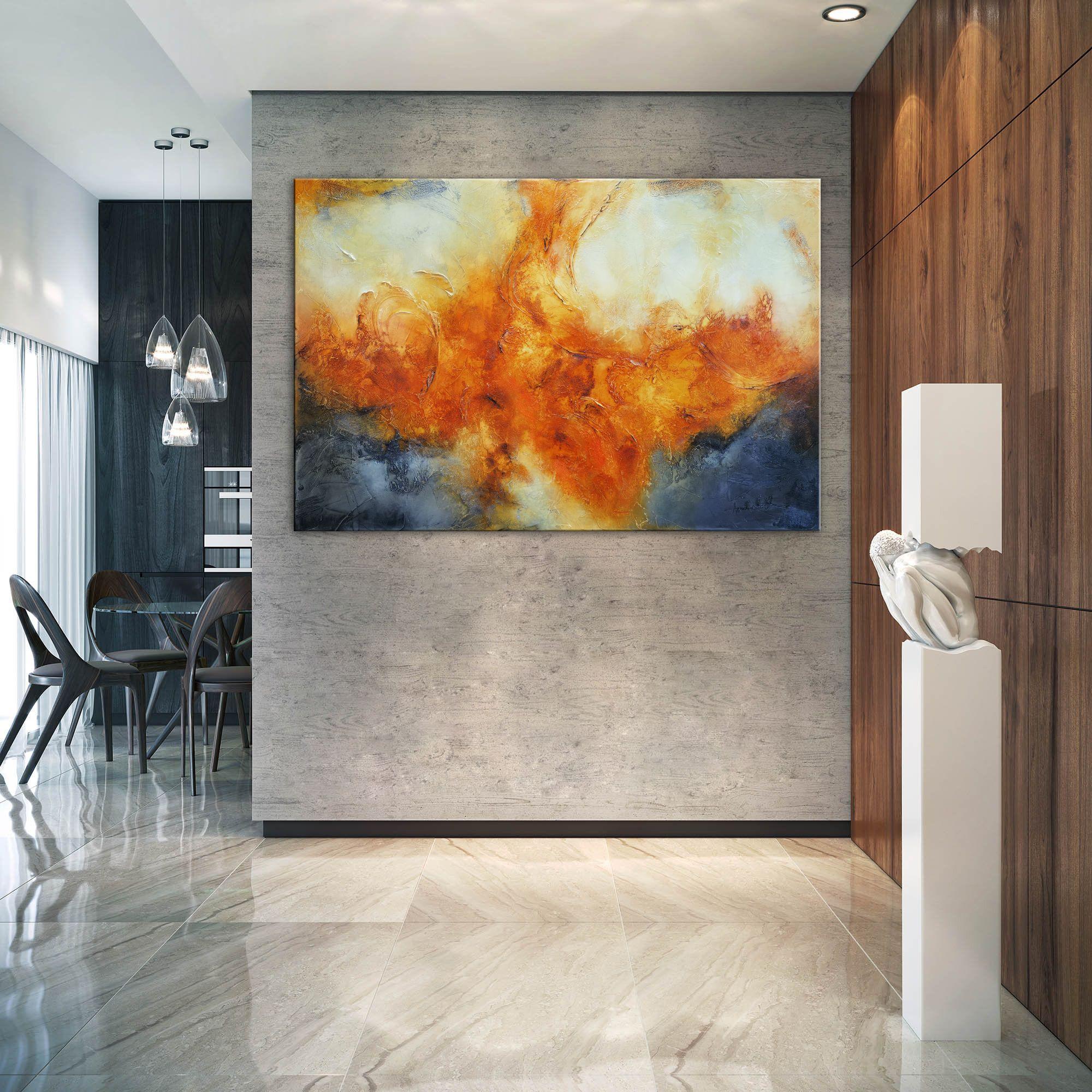 Paesaggio alieno, tecnica mista su tela - Mixed Media Art Astratto di Andrada Anghel