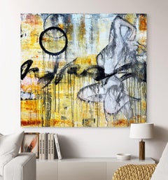 Inkborne Echo, Mixed Media on Canvas
