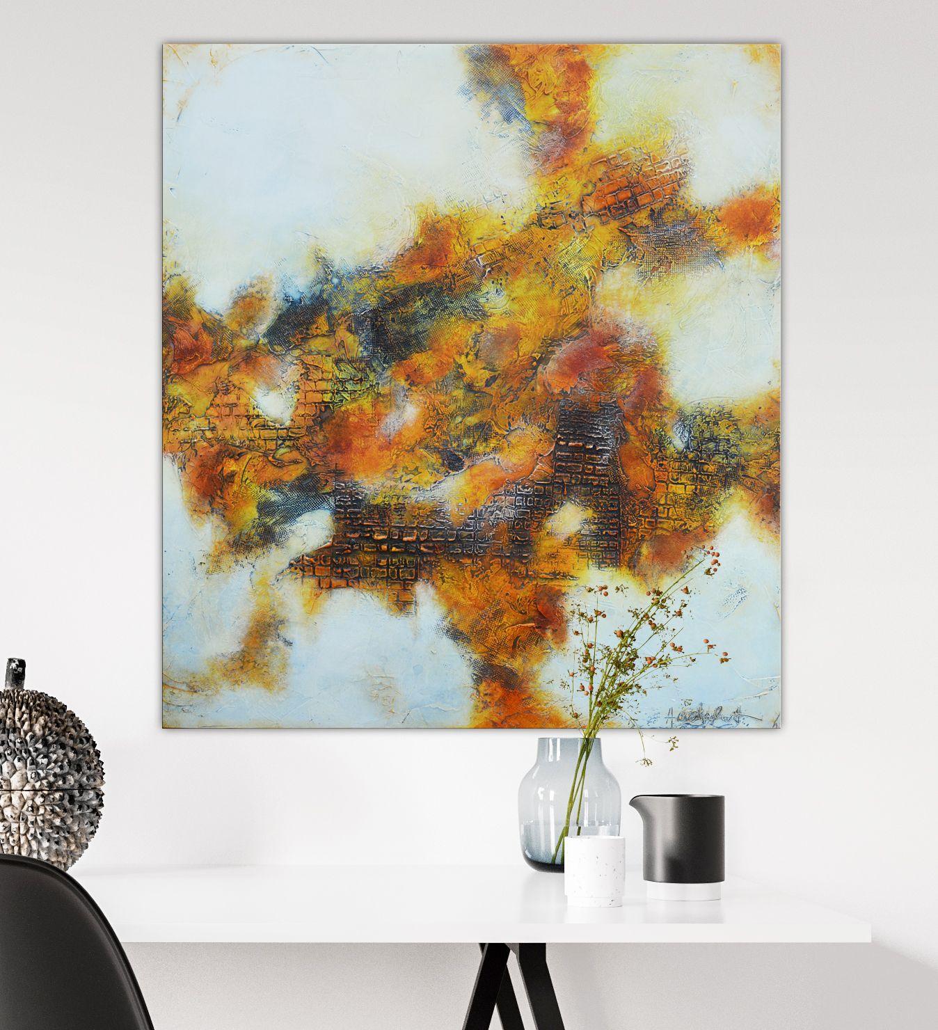 Mappatura mentale, tecnica mista su tela - Mixed Media Art Astratto di Andrada Anghel