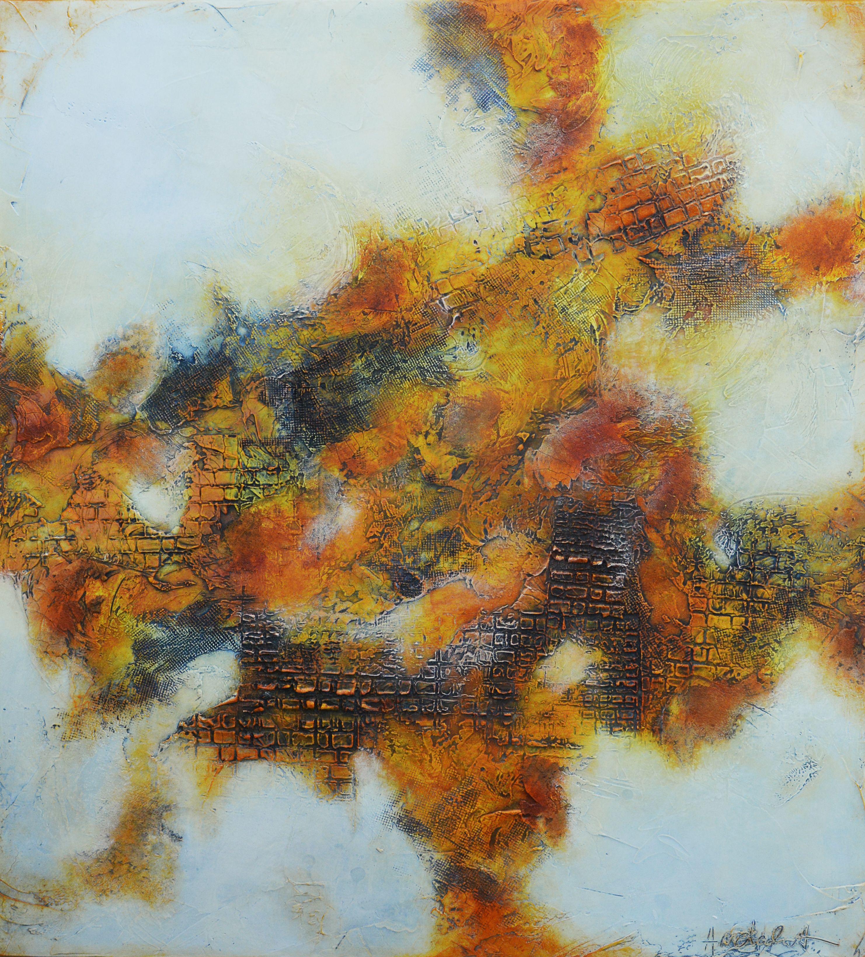 Mappatura mentale, tecnica mista su tela - Mixed Media Art di Andrada Anghel