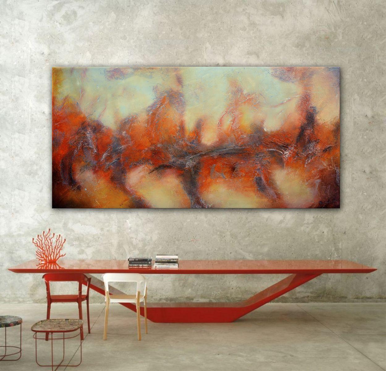 Shadows in Plato's Cave, Mixed Media on Canvas - Abstract Mixed Media Art by Andrada Anghel
