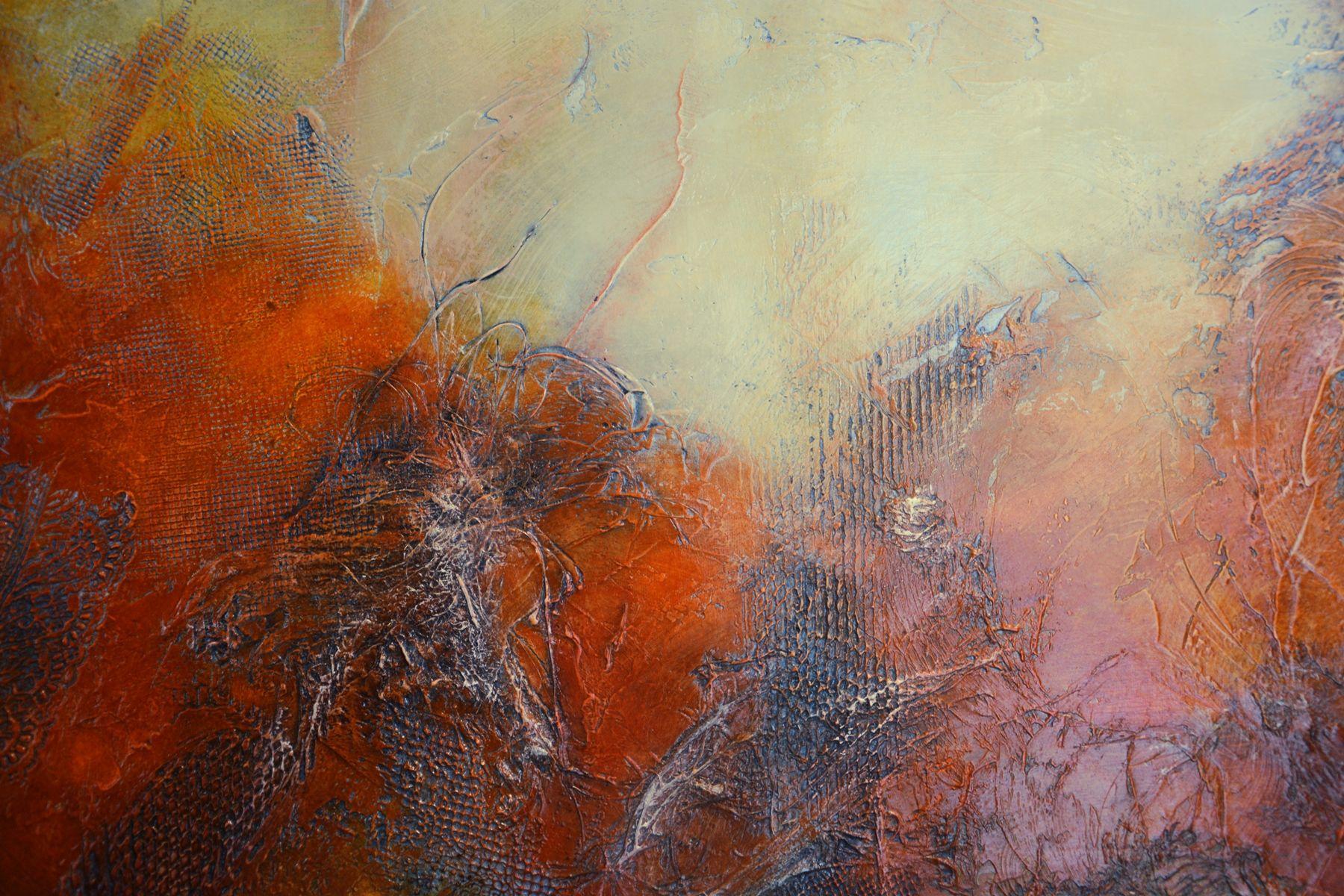 Shadows in Plato's Cave, Mixed Media on Canvas For Sale 2