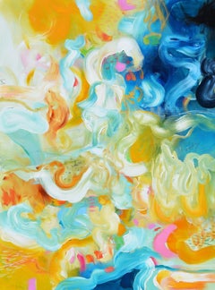 Une explosion de couleurs II, peinture, acrylique sur toile