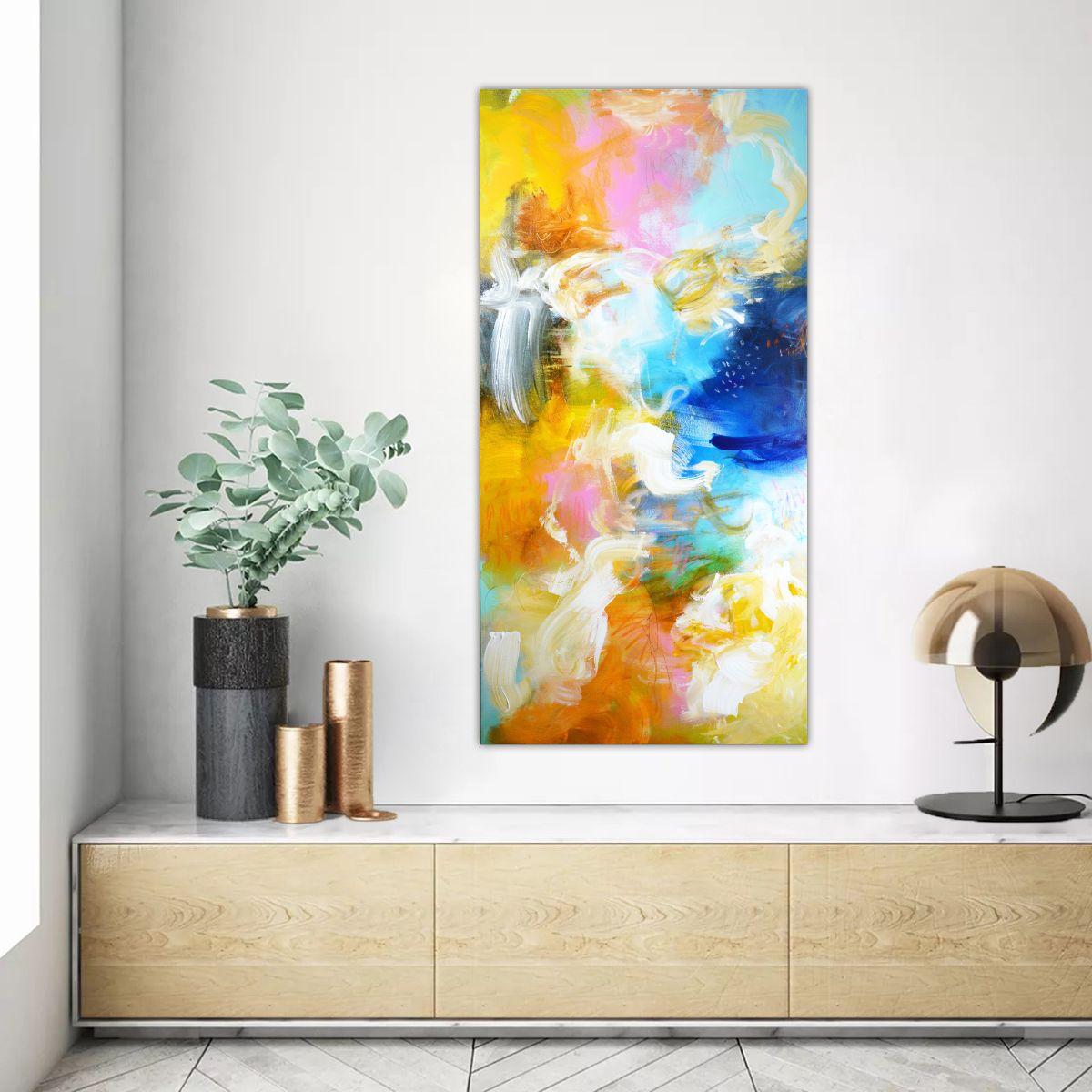 Un'esplosione di colori V, Pittura, Acrilico su tela - Painting di Andrada Anghel